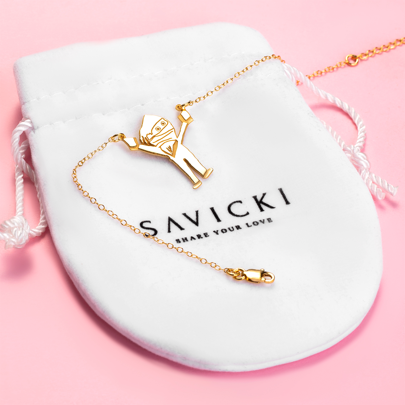 Bransoletka celebrytka Savicki: srebrna pozłacana