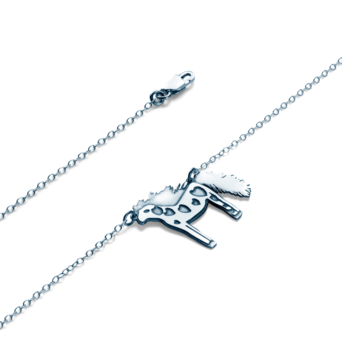 Naszyjnik celebrytka koń Savicki: srebrny - 3