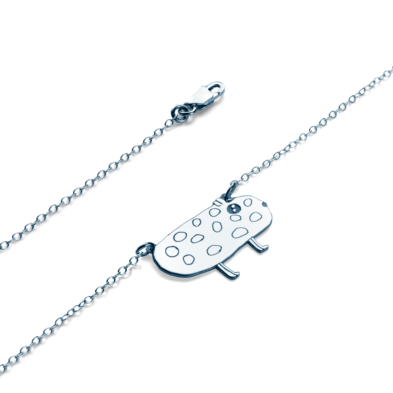 Bransoletka celebrytka świnka Savicki: srebrna - 3