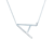 SAVICKI nyaklánc medállal - A betű: ezüst fehér zafírral