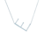 SAVICKI nyaklánc medállal - E betű: ezüst fehér zafírral