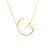 SAVICKI nyaklánc medállal - G betű: aranyozott ezüst fehér zafírral