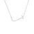 SAVICKI nyaklánc medállal - J betű: ezüst fehér zafírral