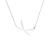 Halskette Kette mit Anhänger  Buchstabe K Savicki: Silber, Weißer Saphir
