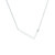 Halskette Kette mit Anhänger  Buchstabe L Savicki: Silber, Weißer Saphir