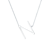 SAVICKI nyaklánc medállal - N betű: ezüst fehér zafírral