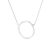 SAVICKI nyaklánc medállal - O betű: ezüst fehér zafírral