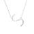 SAVICKI nyaklánc medállal - S betű: ezüst fehér zafírral