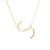 Halskette Kette mit Anhänger  Buchstabe S Savicki: Silber Vergoldet, Weißer Saphir