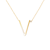 SAVICKI nyaklánc medállal - V betű: aranyozott ezüst fehér zafírral