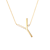 SAVICKI nyaklánc medállal - Y betű: aranyozott ezüst fehér zafírral