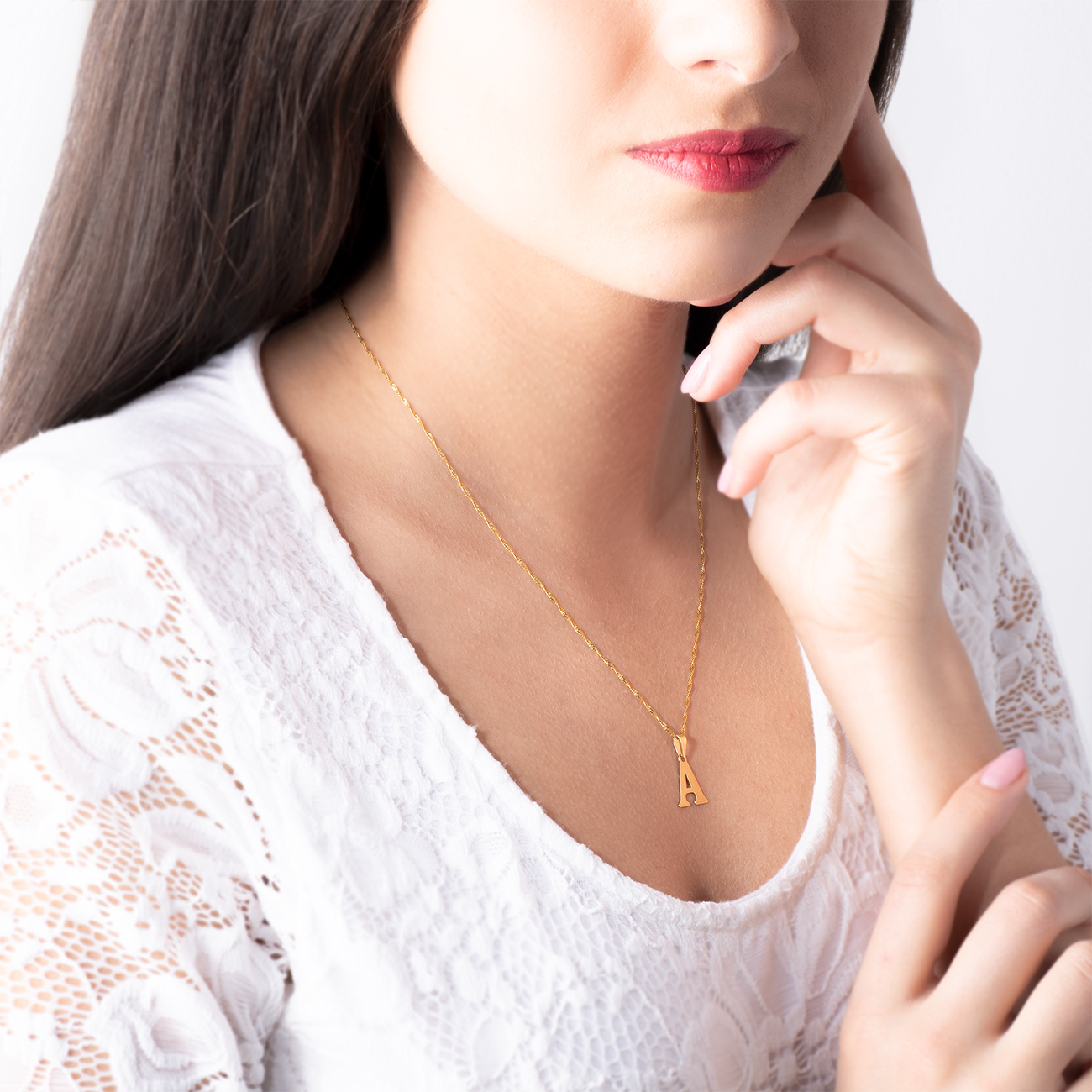 Zawieszka litera A Savicki: złota - 4