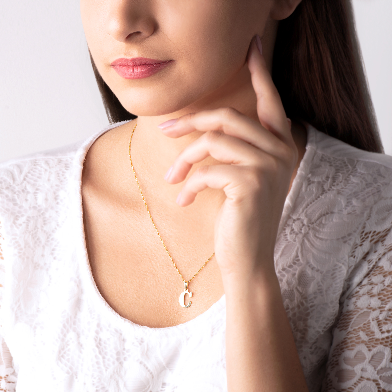 Zawieszka litera C Savicki: złota - 3