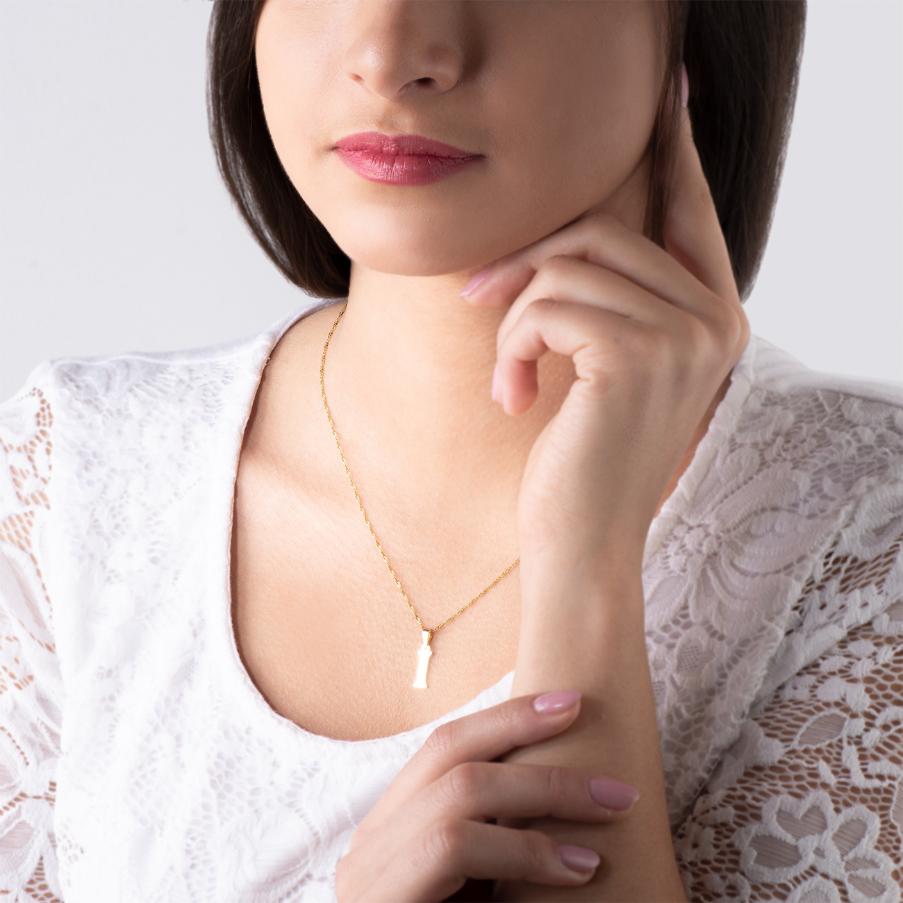 Zawieszka litera I Savicki: złota - 3