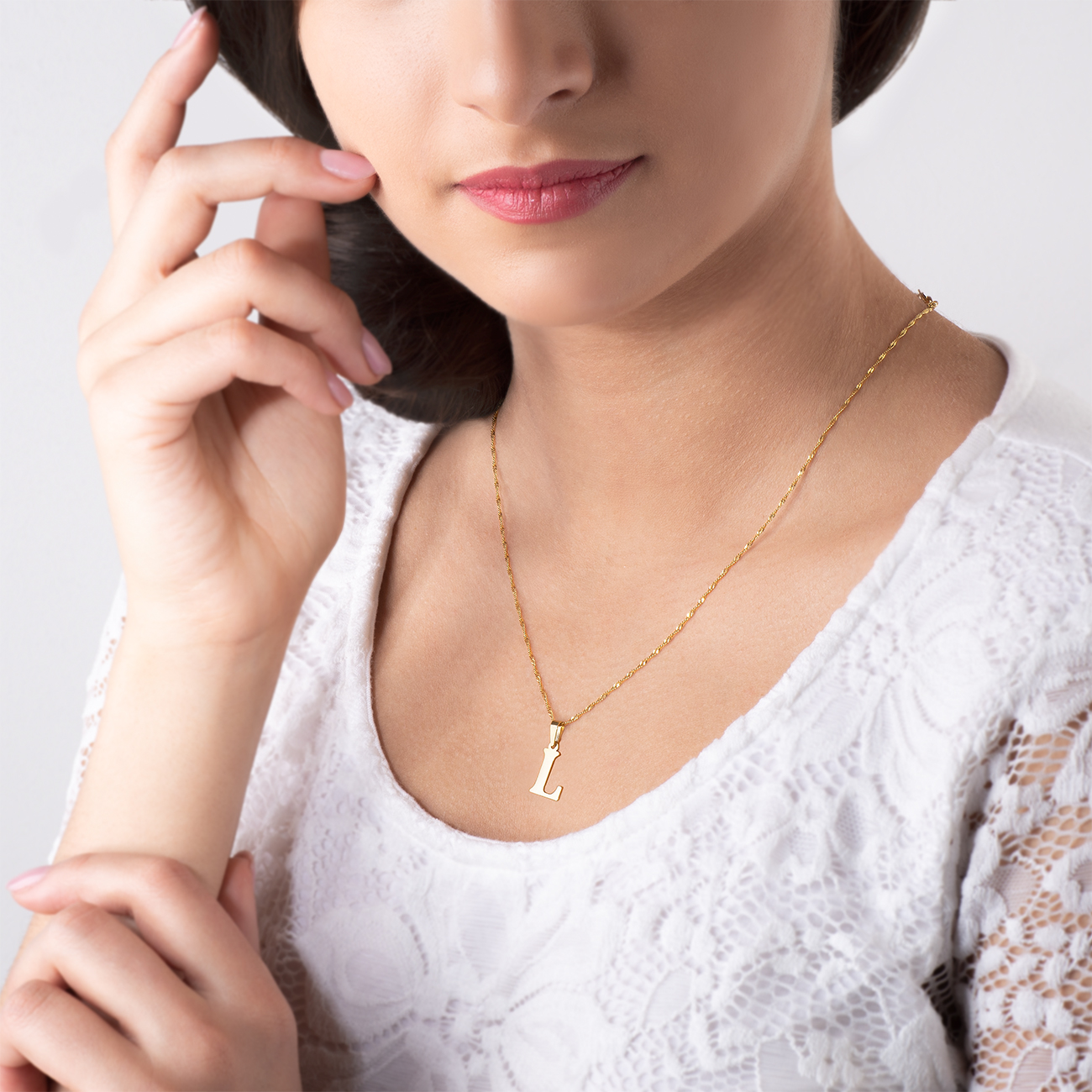 Zawieszka litera L Savicki: złota - 3