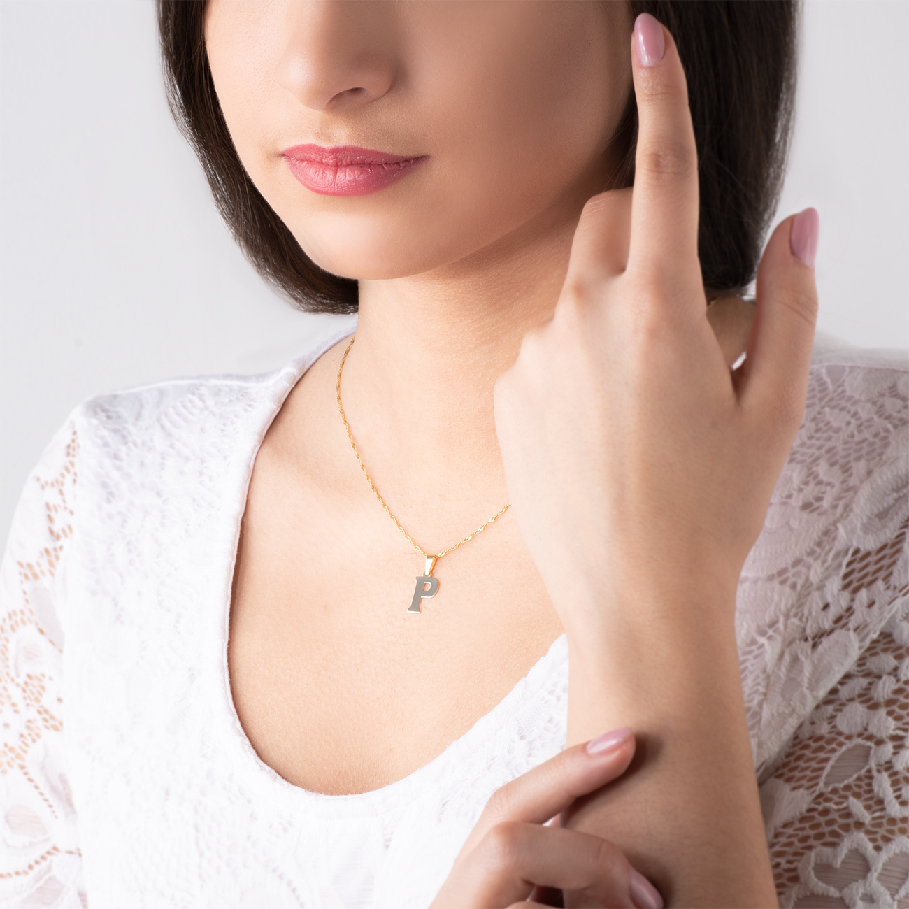 Zawieszka litera P Savicki: złota - 3