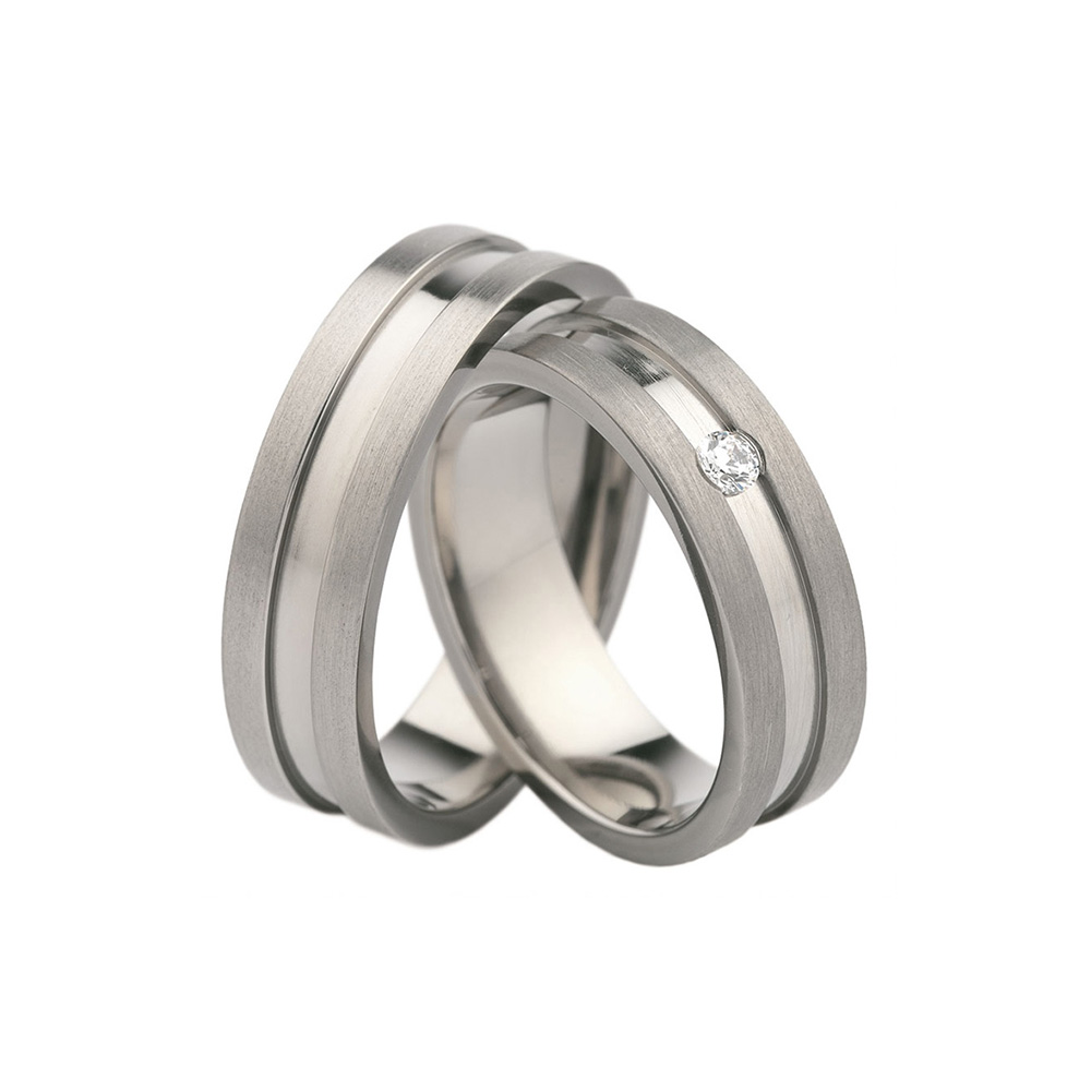 Svadobné obrúčky: titán, ploché, 6 mm