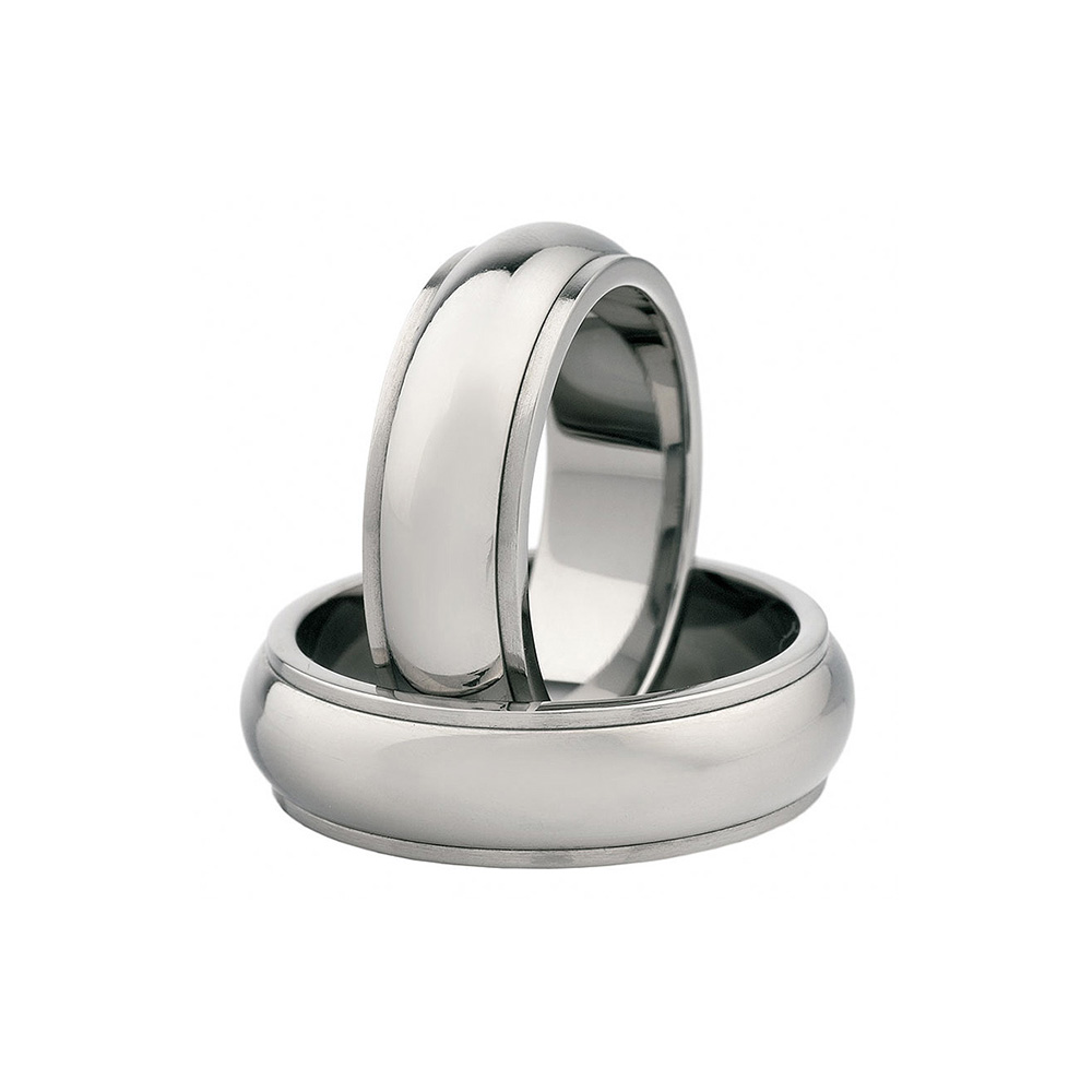 Snubní prsteny: titan, půlkulaté, 7 mm