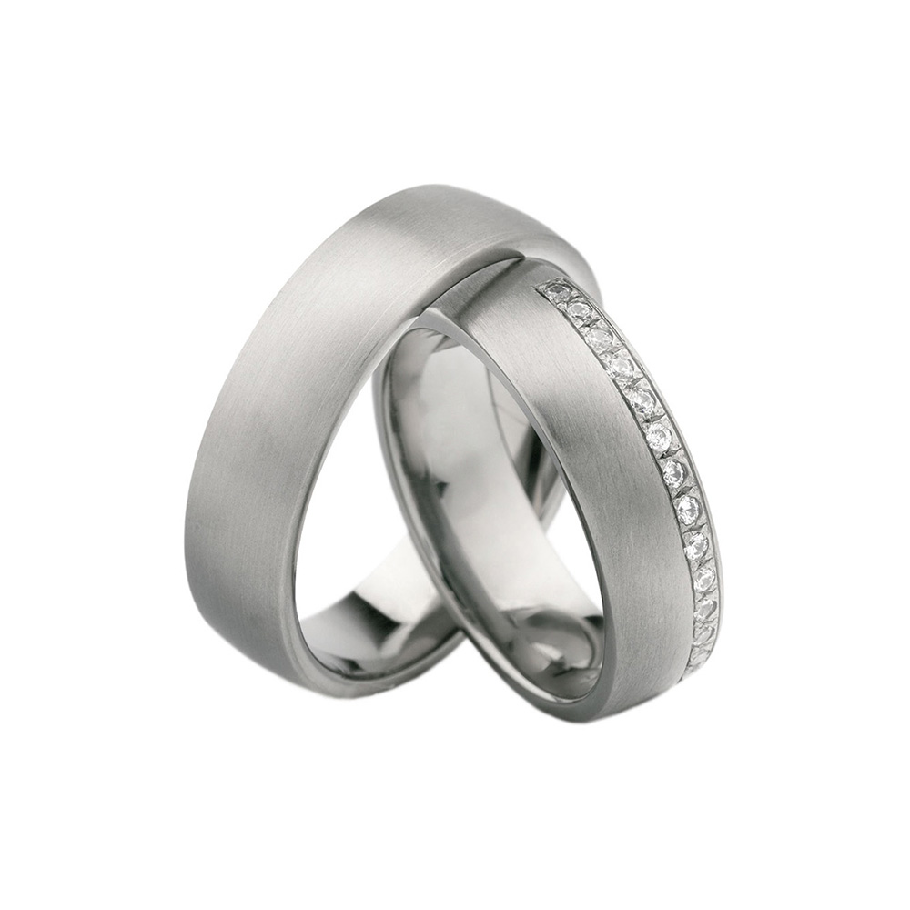 Obrączki ślubne: tytan, półokrągłe, 6 mm