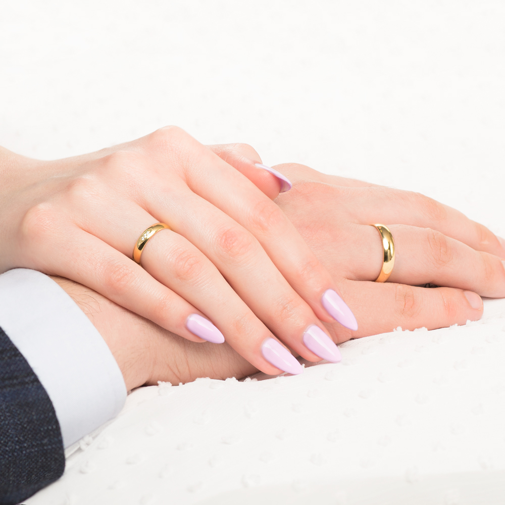 Eheringe: Gold, Halbrund, 4 mm