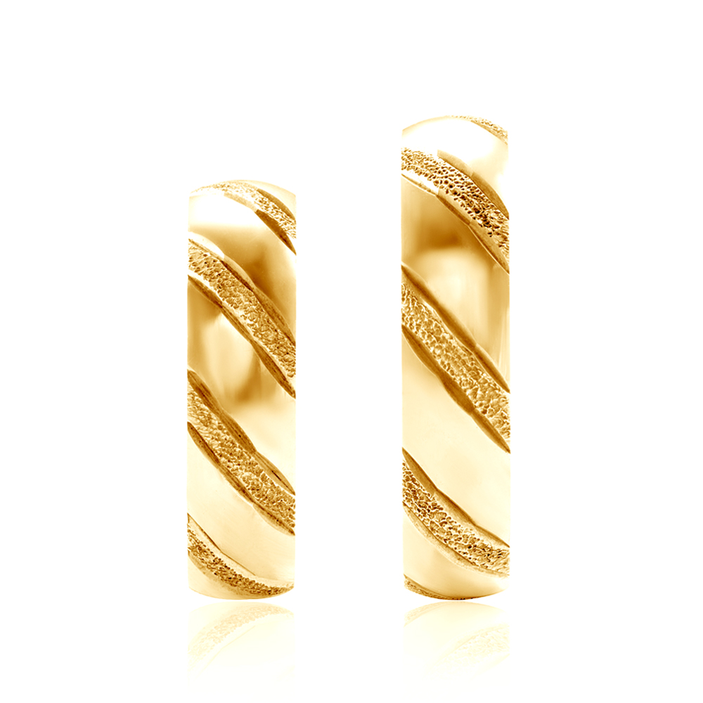 Obrączki ślubne: złote, półokrągłe, 5 mm