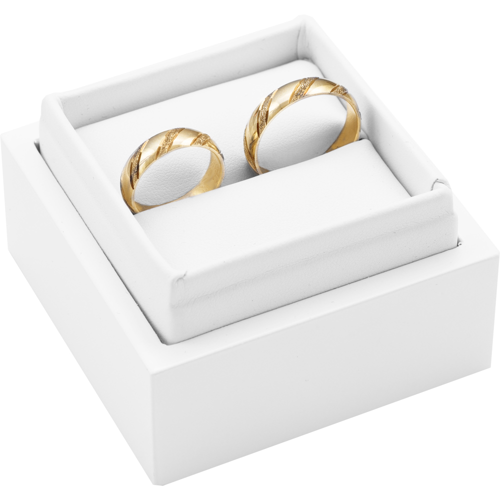 Obrączki ślubne: złote, półokrągłe, 5 mm