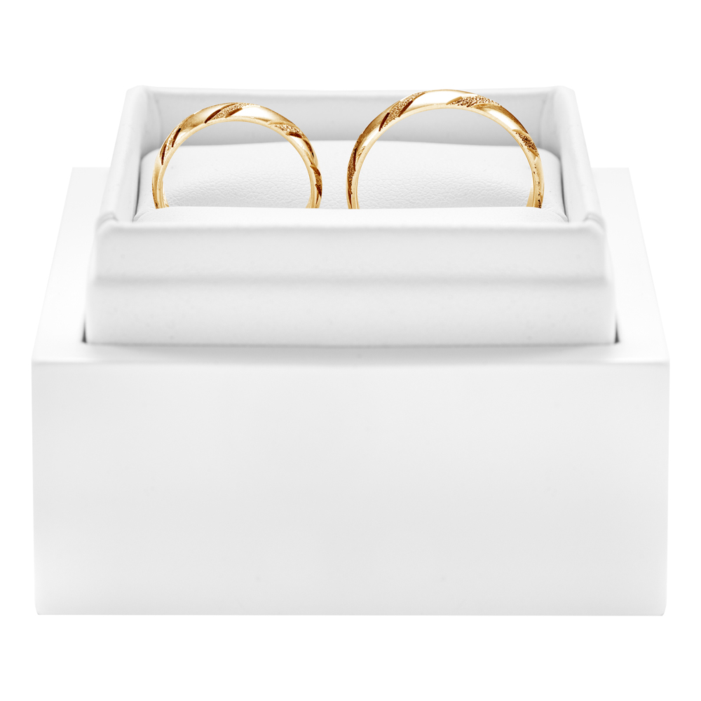 Obrączki ślubne: złote, półokrągłe, 5 mm