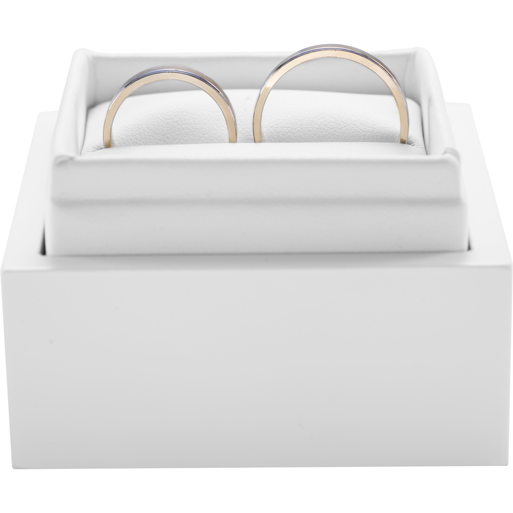 Obrączki ślubne: dwukolorowe złoto, płaskie, 5 mm