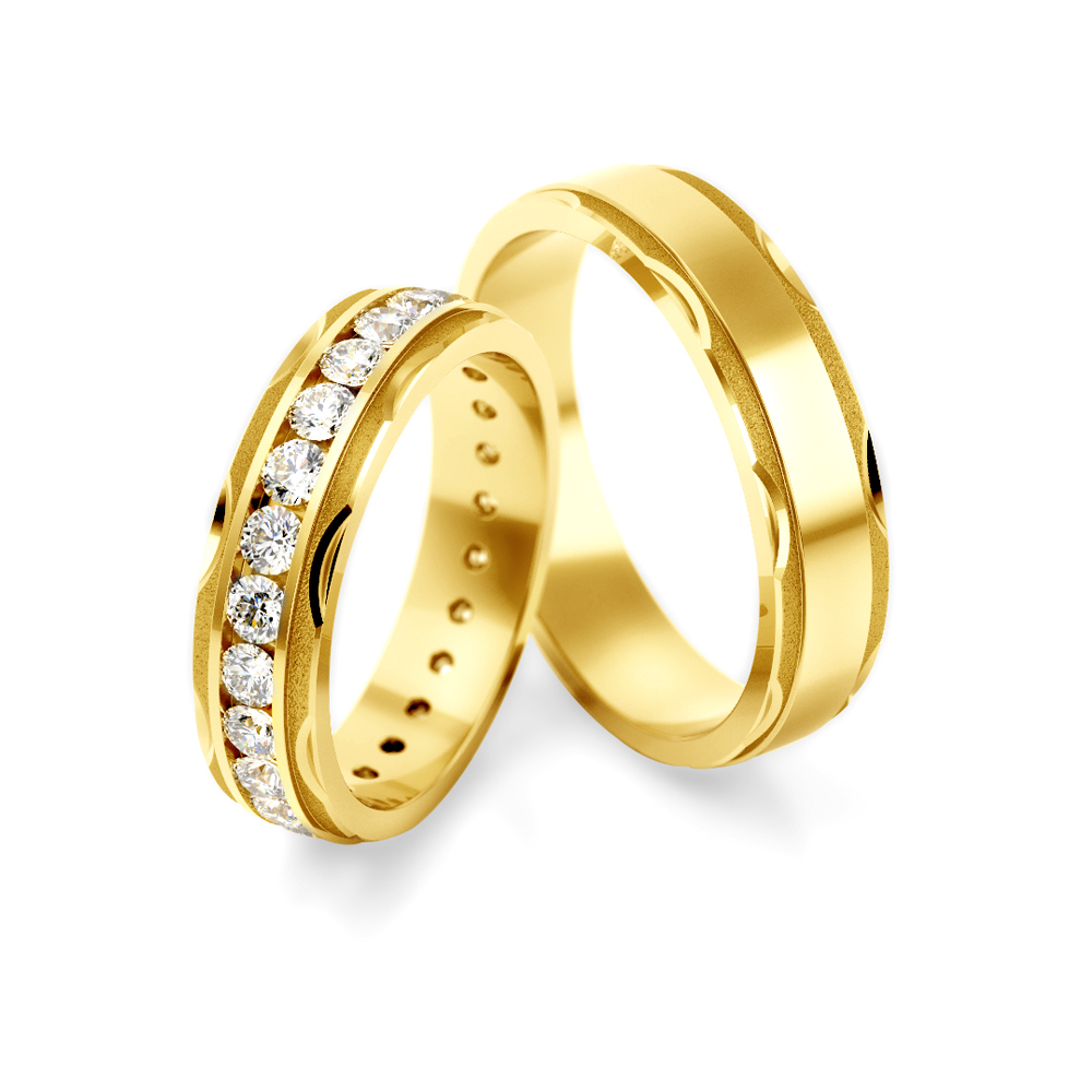 Eheringe: Gold, Flach, 5 mm