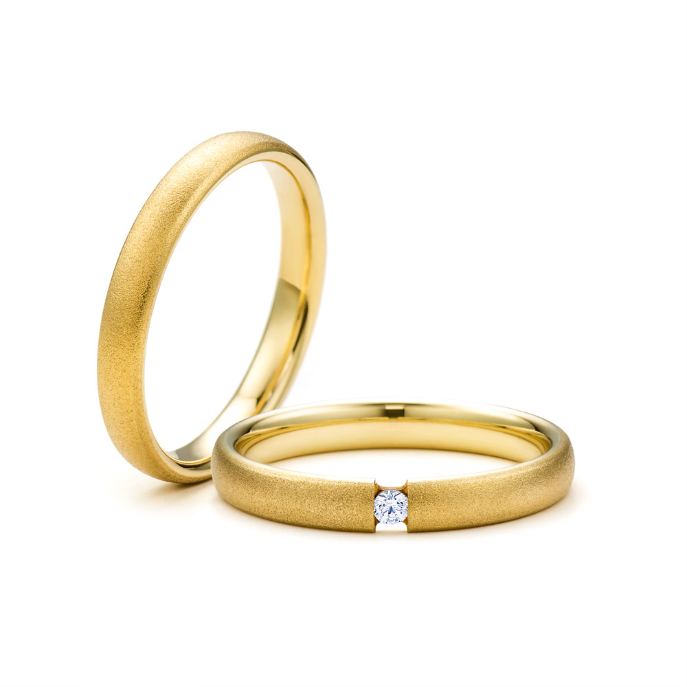 Obrączki ślubne: złote, okrągłe, 3 mm