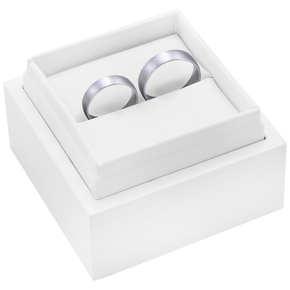 Eheringe: Weißgold, Halbrund, 6 mm