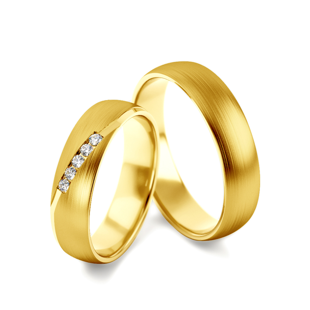 Obrączki ślubne: złote, okrągłe, 5 mm