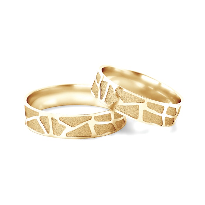 Obrączki ślubne: złote, płaskie, 5 mm