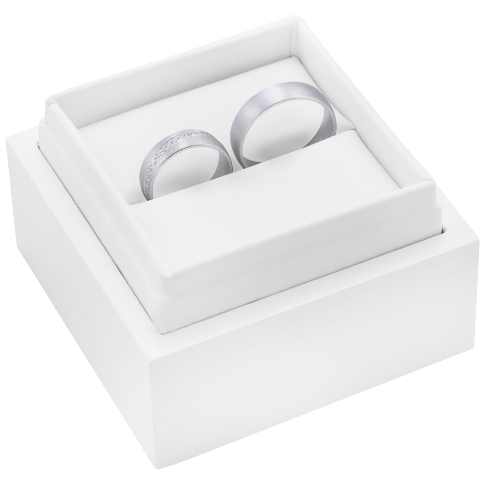 Eheringe: Weißgold, Runde, 6 mm