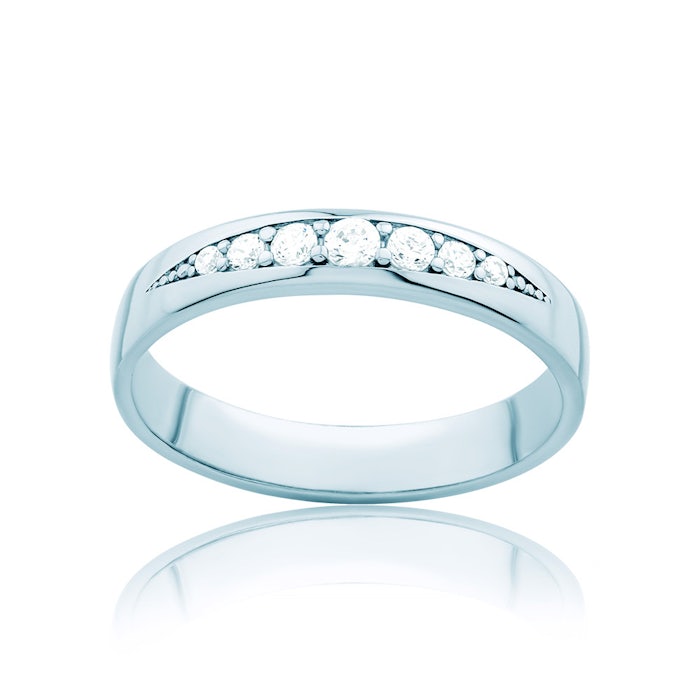 Pierścionek SAVICKI: białe złoto, diamenty