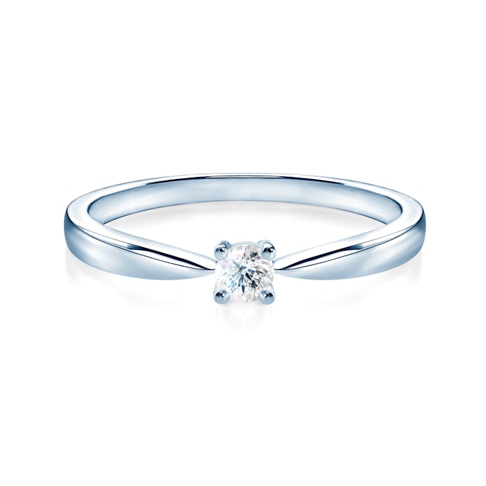 Solitaire Engagement Ring: white gold, diamond