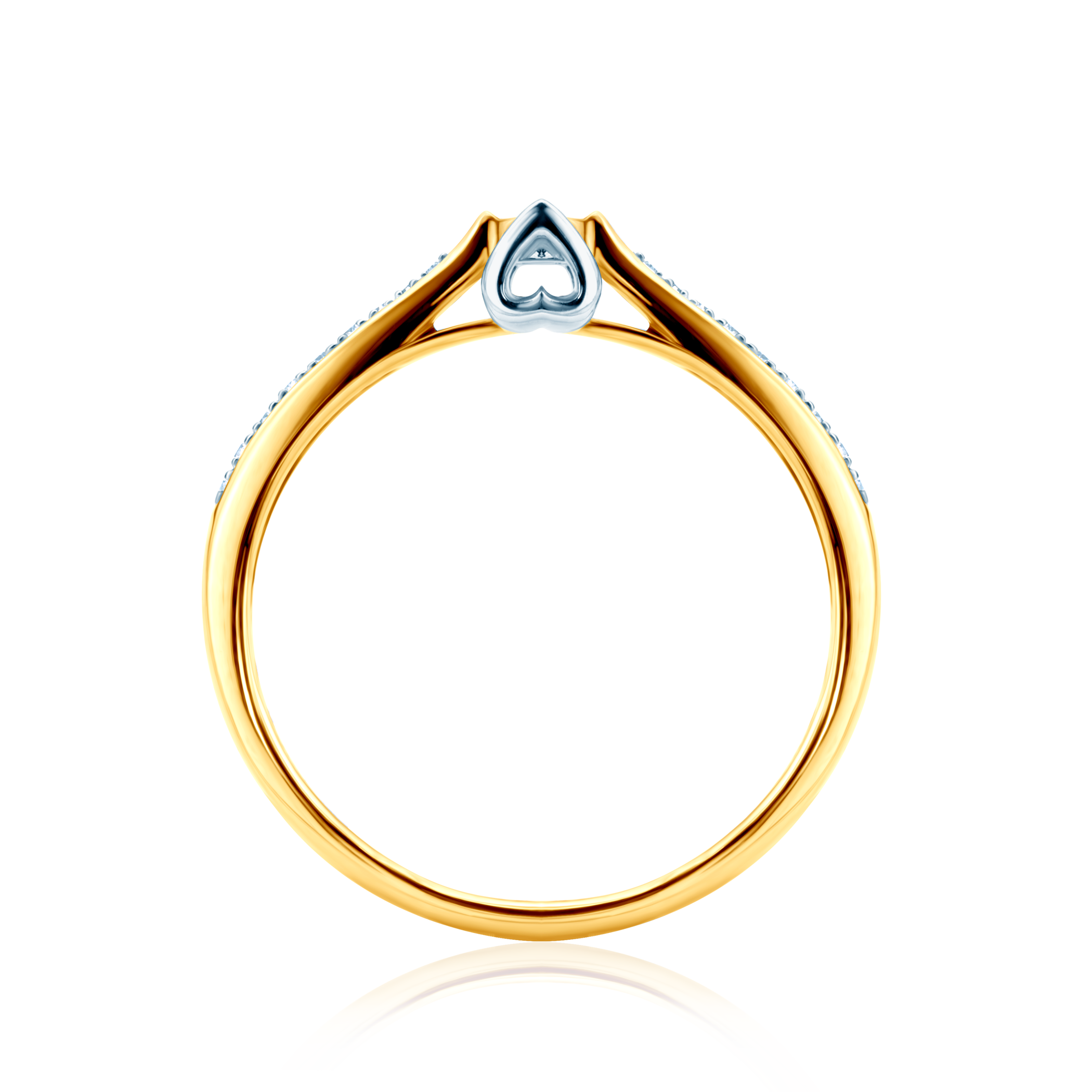 Pierścionek zaręczynowy SAVICKI: dwukolorowe złoto, diamenty