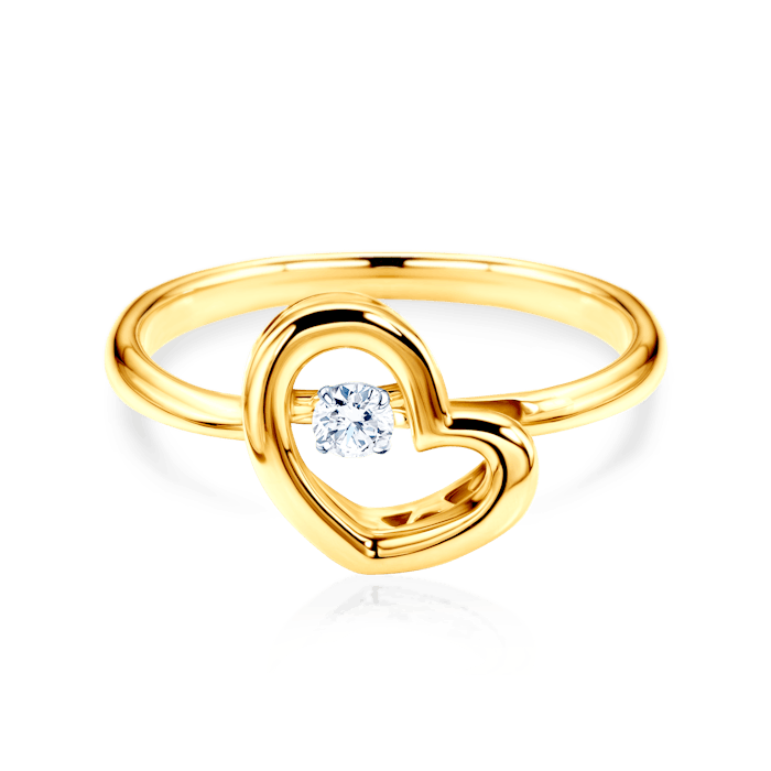 Heart Ring: gold, diamonds