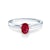 SAVICKI eljegyzési gyűrű: fehérarany, rubin és gyémántok