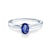 Zásnubný prsteň SAVICKI: biele zlato, modrý zafír, diamanty