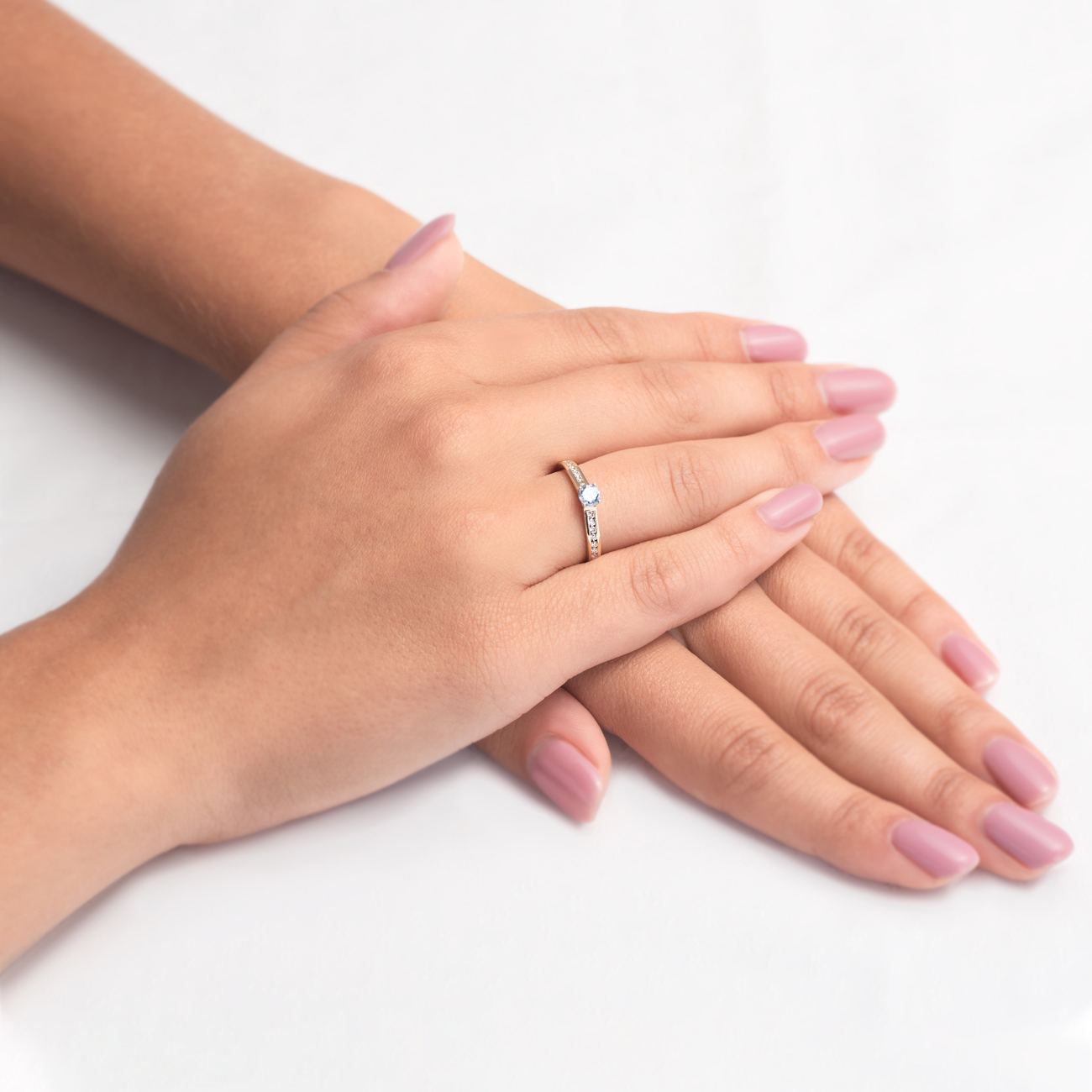 Verlobungsring Savicki: Zweifarbiges Gold, Diamanten