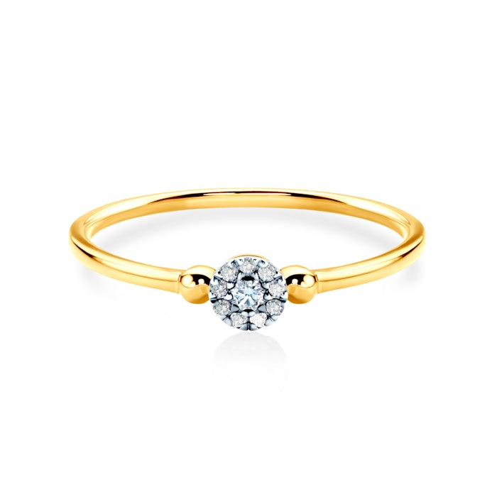 Engagement Ring: two colour gold, diamonds
