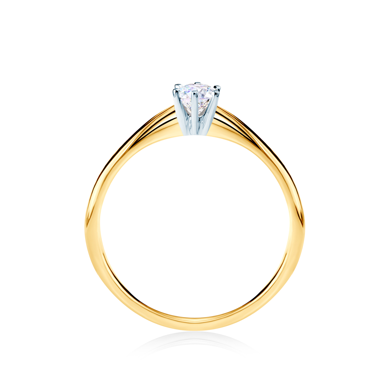 Verlobungsring Savicki: Zweifarbiges Gold, Diamant