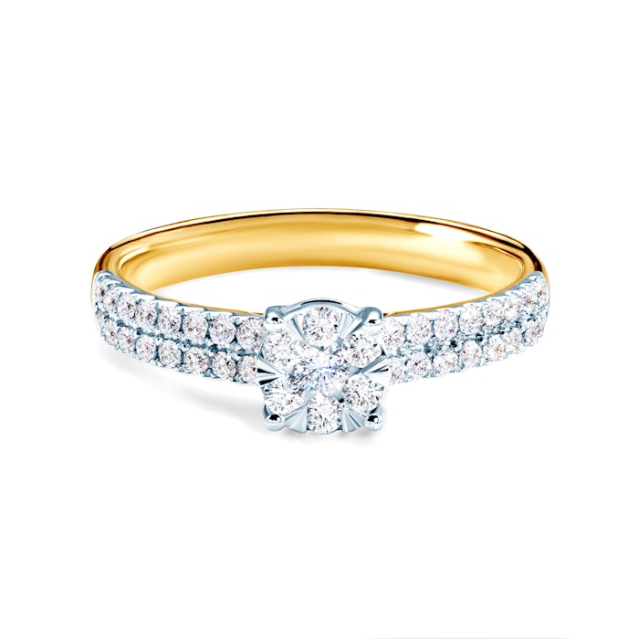 Zásnubní prsten SAVICKI: dvoubarevné zlato, diamanty