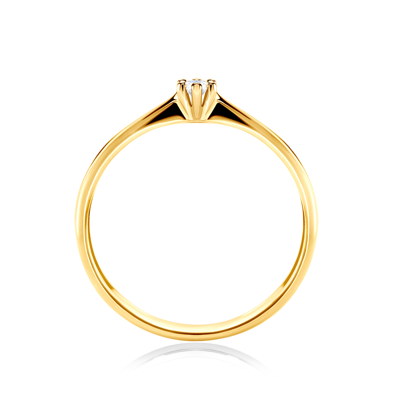 Pierścionek zaręczynowy SAVICKI: złoty, diament