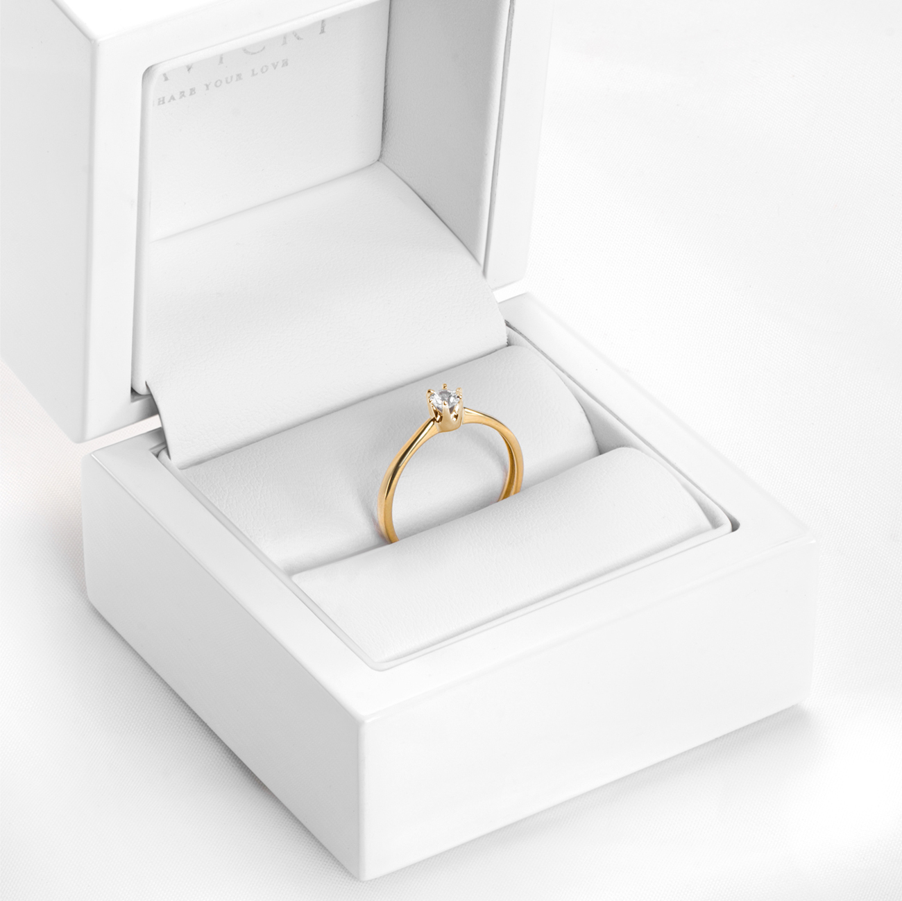 Pierścionek zaręczynowy SAVICKI: złoty, diament