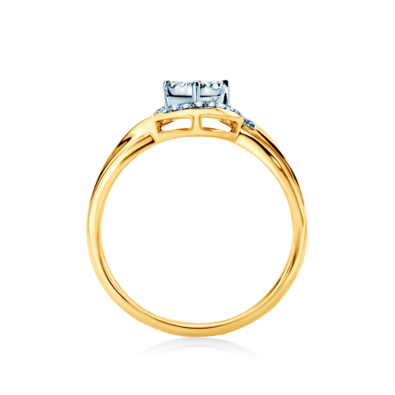 Verlobungsring Savicki: Zweifarbiges Gold, Diamanten