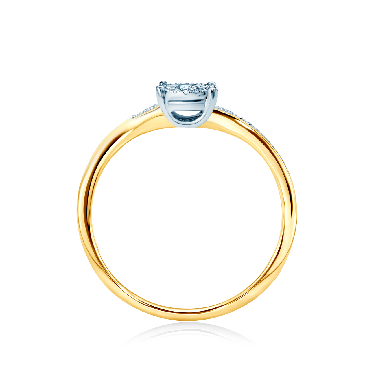 Verlobungsring Savicki: Zweifarbiges Gold, Diamanten