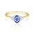 Inel de logodnă SAVICKI: aur, safir albastru, diamante