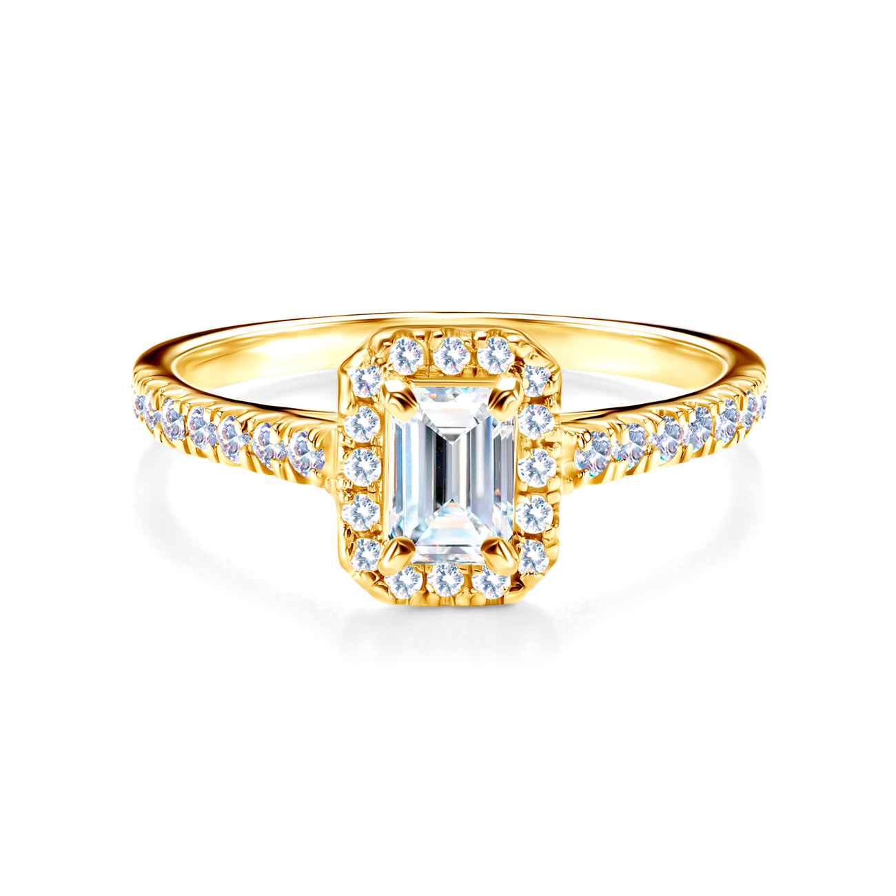 Pierścionek zaręczynowy SAVICKI: żółte złoto, diament